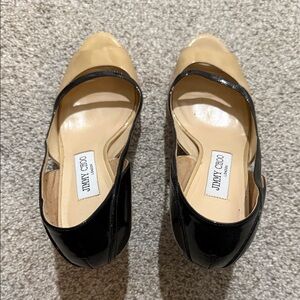 Jimmy Choo Black and Cream Heels